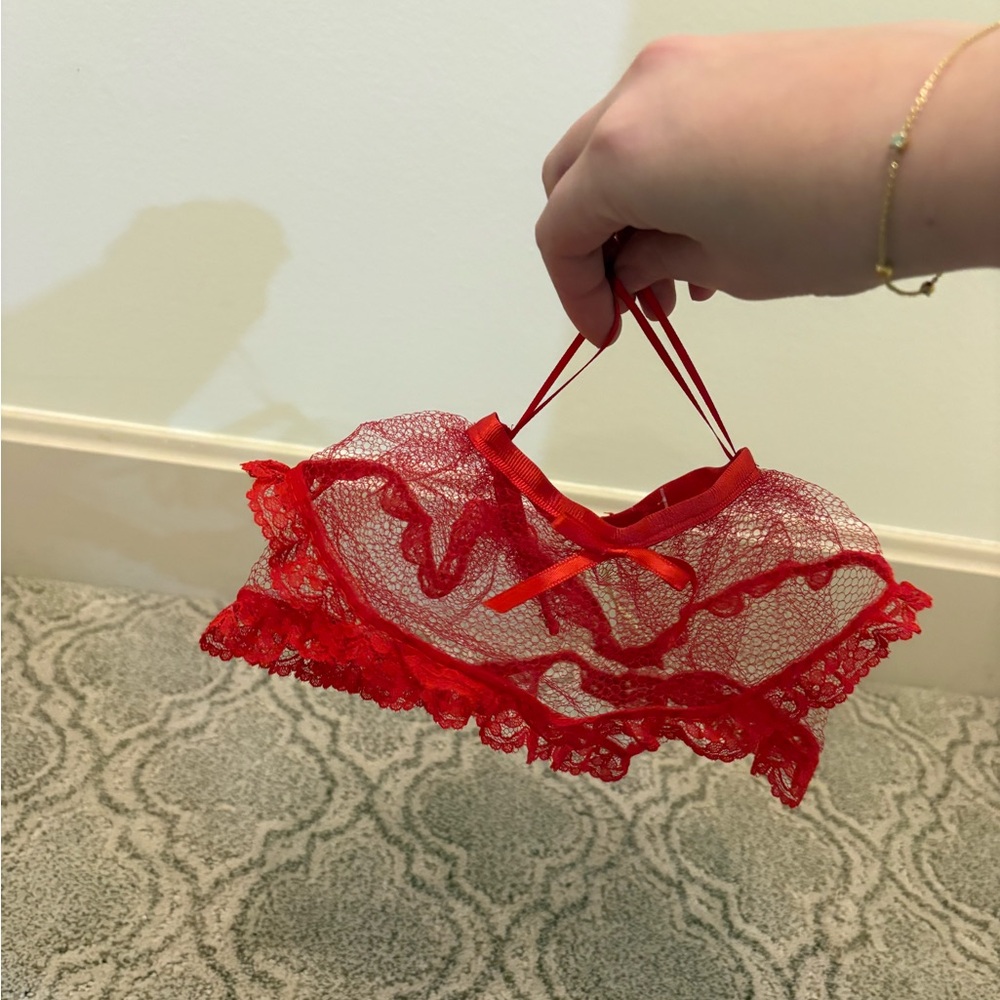 Red Lace American girl slip